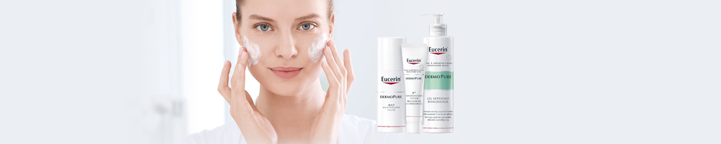 Banner Eucerin Dermopure challenge acne
