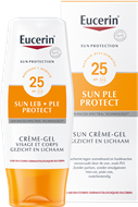 Een crème-gel zonnebrandmiddel met gemiddelde UV-bescherming plus bescherming tegen huidreacties veroorzaakt door de zon.